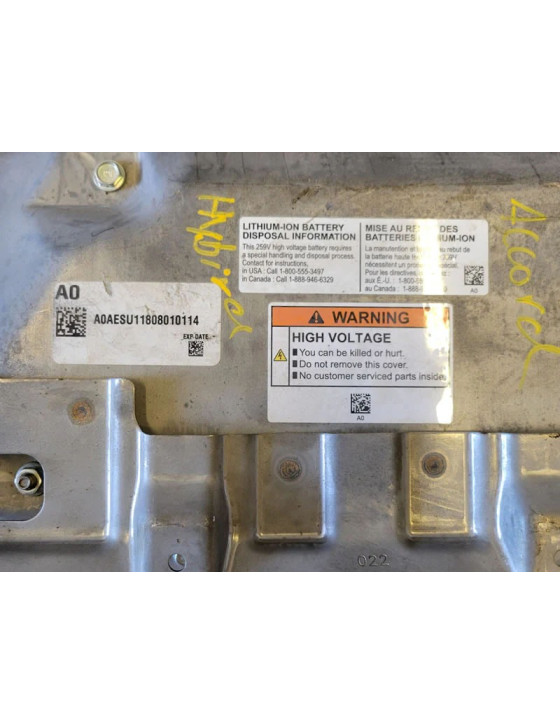 2018-2022 Honda Accord Hybrid Battery Assembly